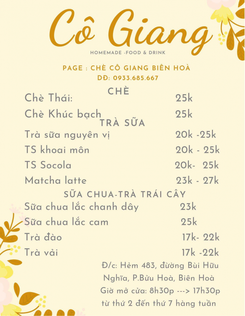 Chè Cô Giang Biên Hòa