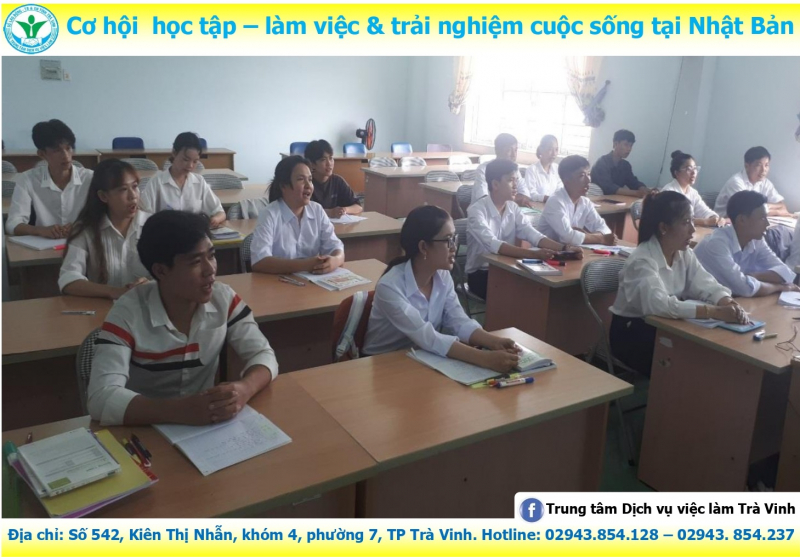 Trung tâm chiêu sinh các lớp tiếng Nhật  trình độ N5 để hỗ trợ người lao động có nhu cầu học tiếng Nhật