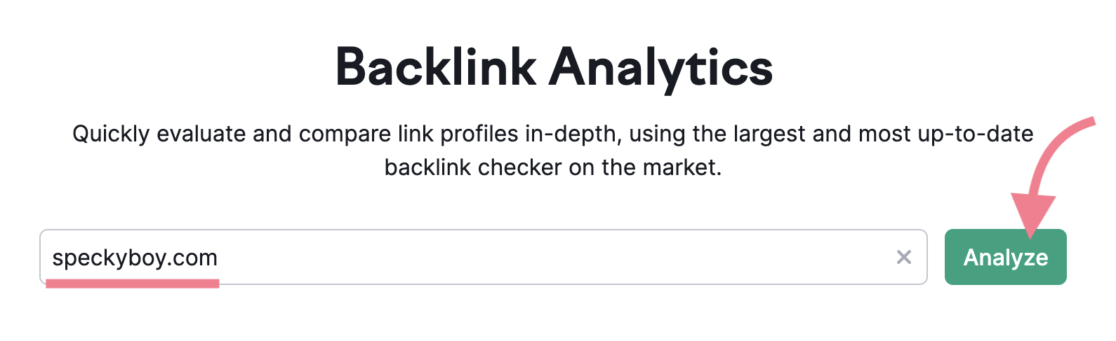 công cụ Backlink Analytics